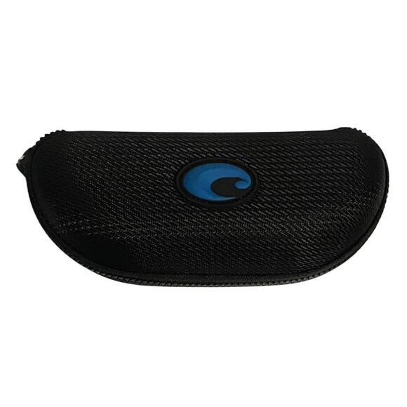 Costa Clam Zip Closure Sunglasses Hard Case Black Blue Logo NEW - Picture 2 of 8